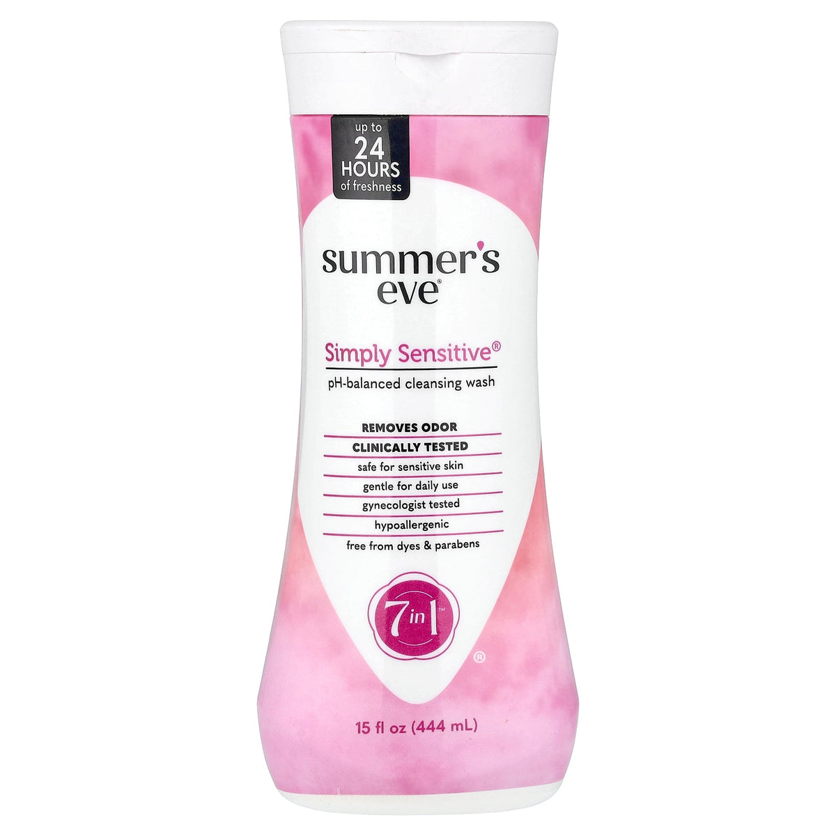 Summer's Eve, 7-in-1™ pH-Balanced Cleansing Wash, Simply Sensitive®, 15 fl oz (444 ml)