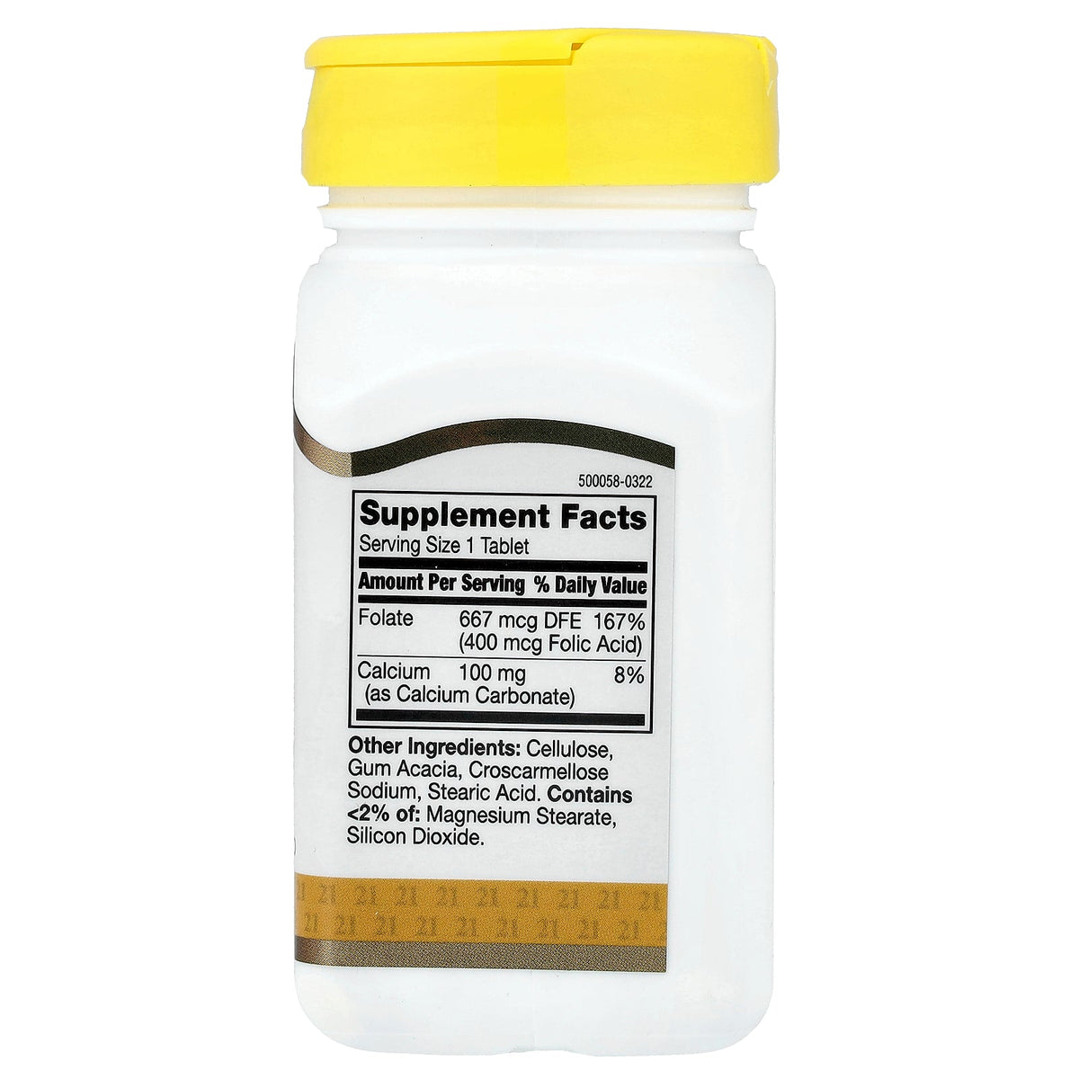 21st Century, Folic Acid, 400 mcg, 250 Easy to Swallow Tablets