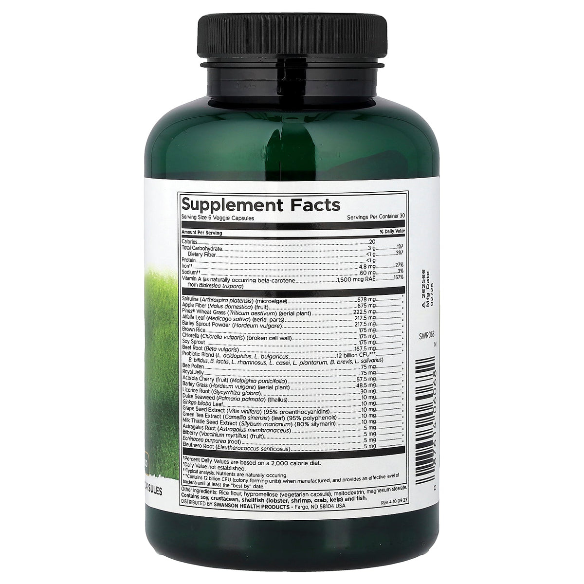 Swanson Vitamins, Green Max, 180 Veggie Capsules