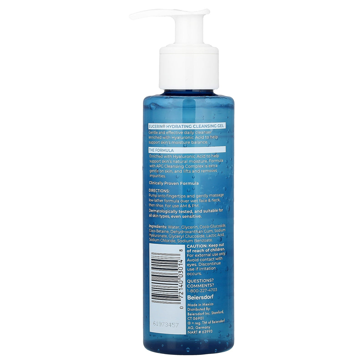 Eucerin, Hydrating Cleansing Gel, Fragrance Free, 6.8 fl oz (200 ml)