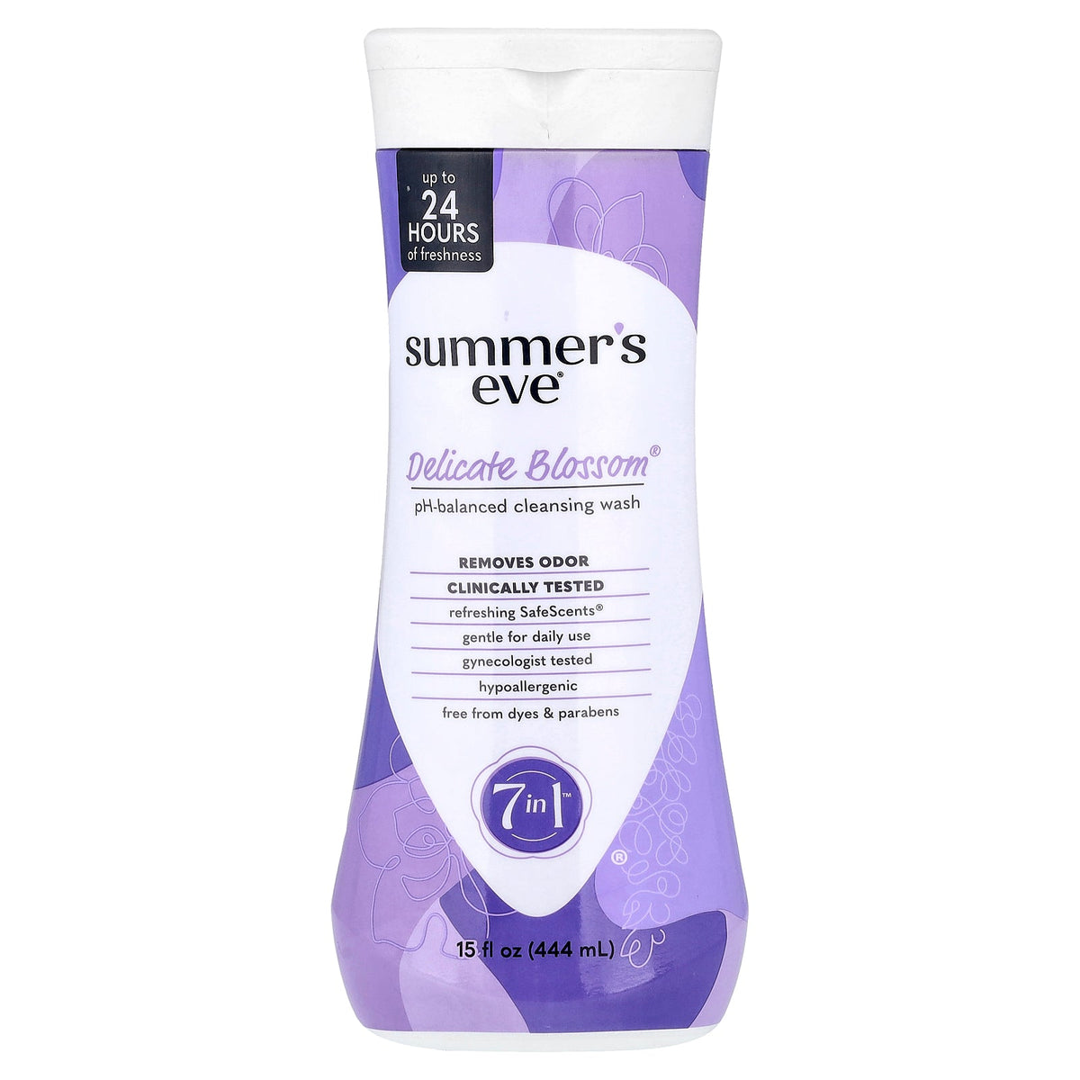 Summer's Eve, 7 in 1™ pH-Balanced Cleansing Wash, Delicate Blossom®, 15 fl oz (444 ml)