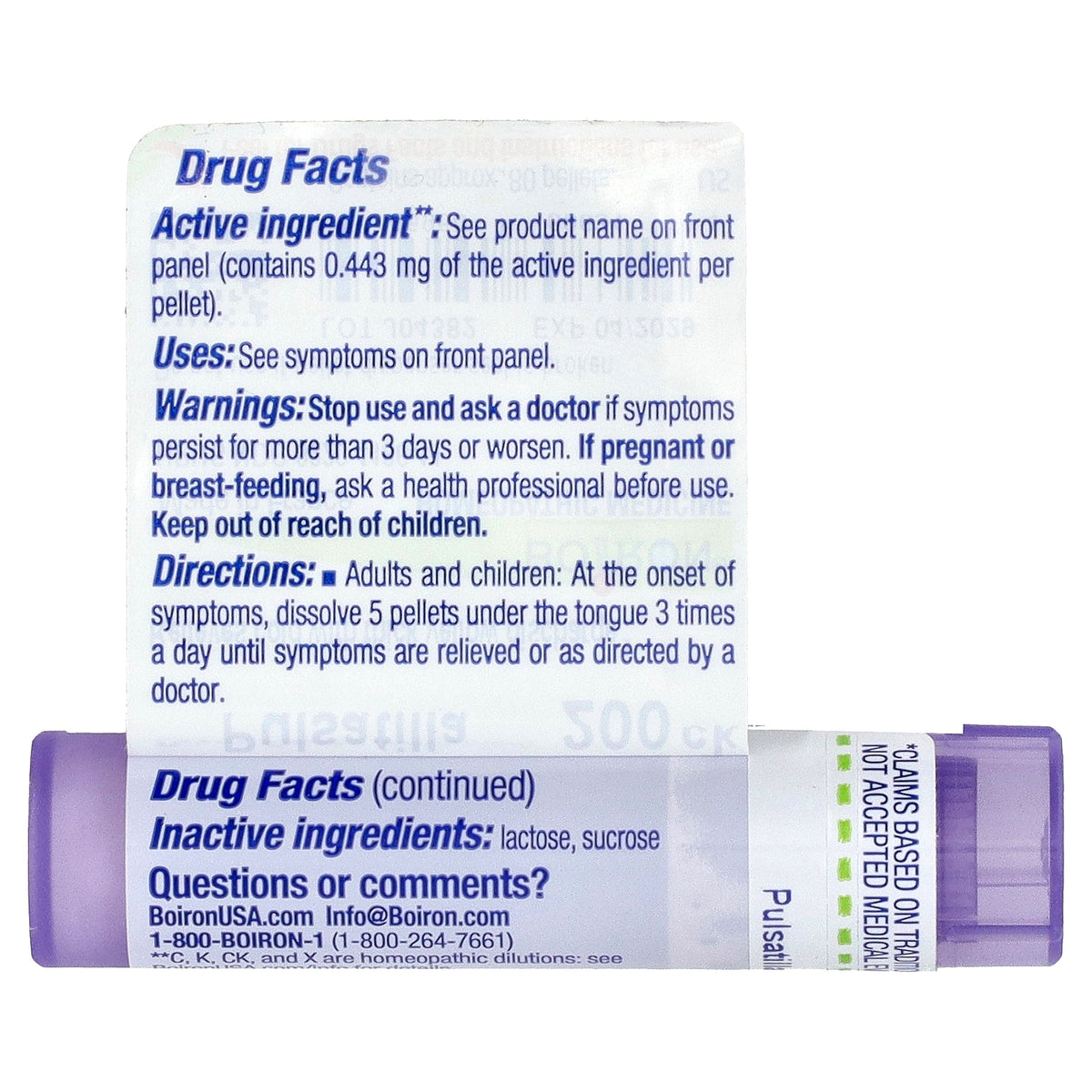 Boiron, Pulsatilla, 200CK, Cold Relief, Approx 80 Pellets