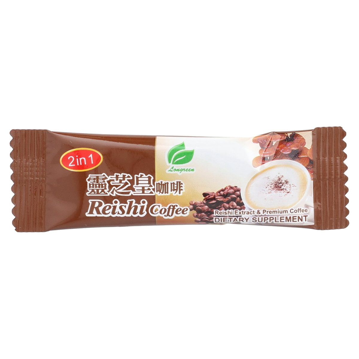 Longreen, 2 in 1 Reishi Coffee, 30 Bags, 2.3 oz (65.4 g) Each