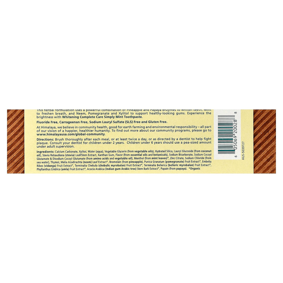 Himalaya, Botanique, Whitening Complete Care Toothpaste, Simply Mint, 5.29 oz (150 g)