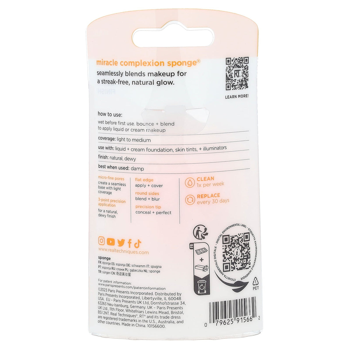 Real Techniques, Miracle Complexion Sponge®, 1 Sponge