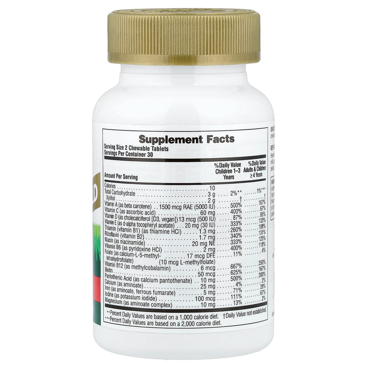 NaturesPlus, Animal Parade® Gold, Children's Chewable Multivitamin, Cherry, 60 Animal-Shaped Tablets