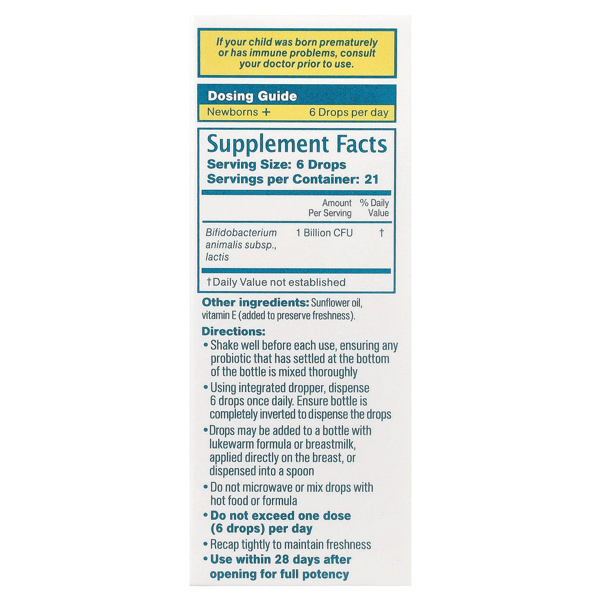 Mylicon, Infants, Daily Probiotic Drops, Newborns+, 0.28 fl oz (8 ml)