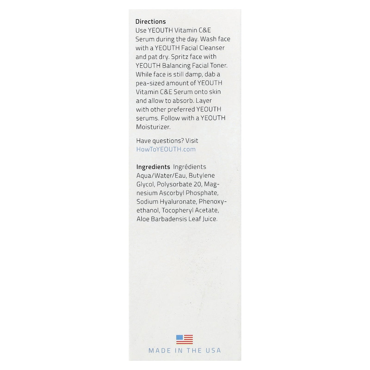 YEOUTH, Vitamin C & E Serum, 2 fl oz (60 ml)
