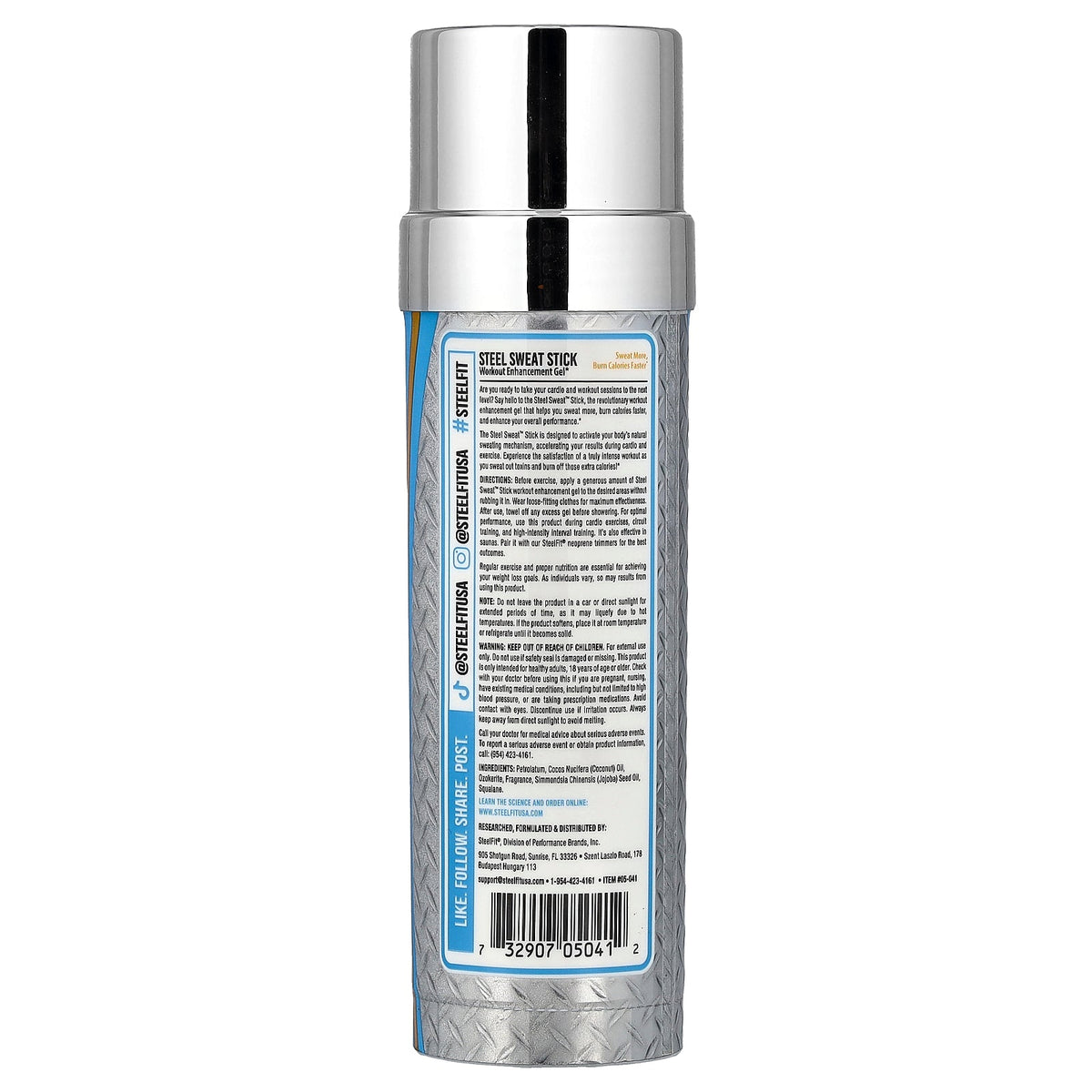 SteelFit, Steel Sweat Stick, Workout Enhancement Gel, Tropical Breeze, 3 fl oz (84 ml)