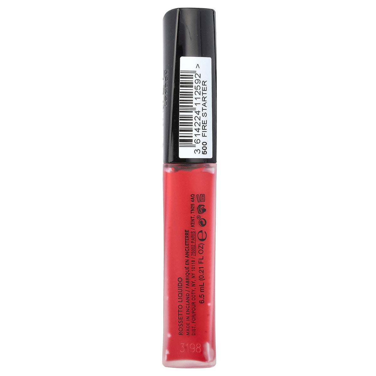 Rimmel London, Stay Matte, Liquid Lip Colour, 500 Fire Starter, 0.21 fl oz (6.5 ml)