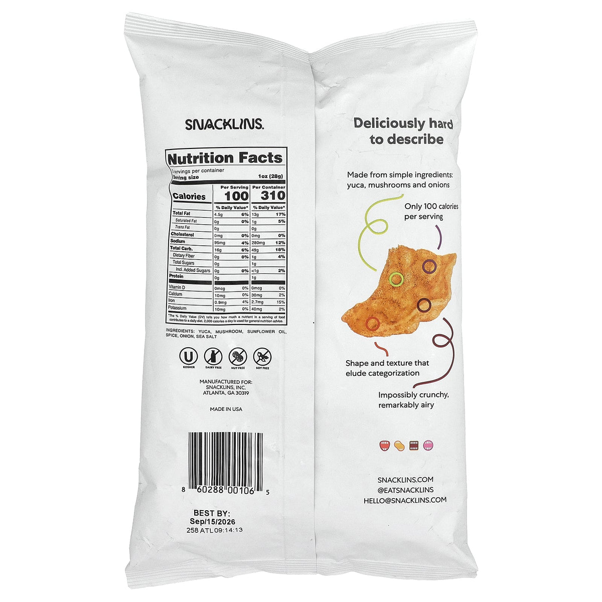 Snacklins, Barbeque, 3 oz (85 g)