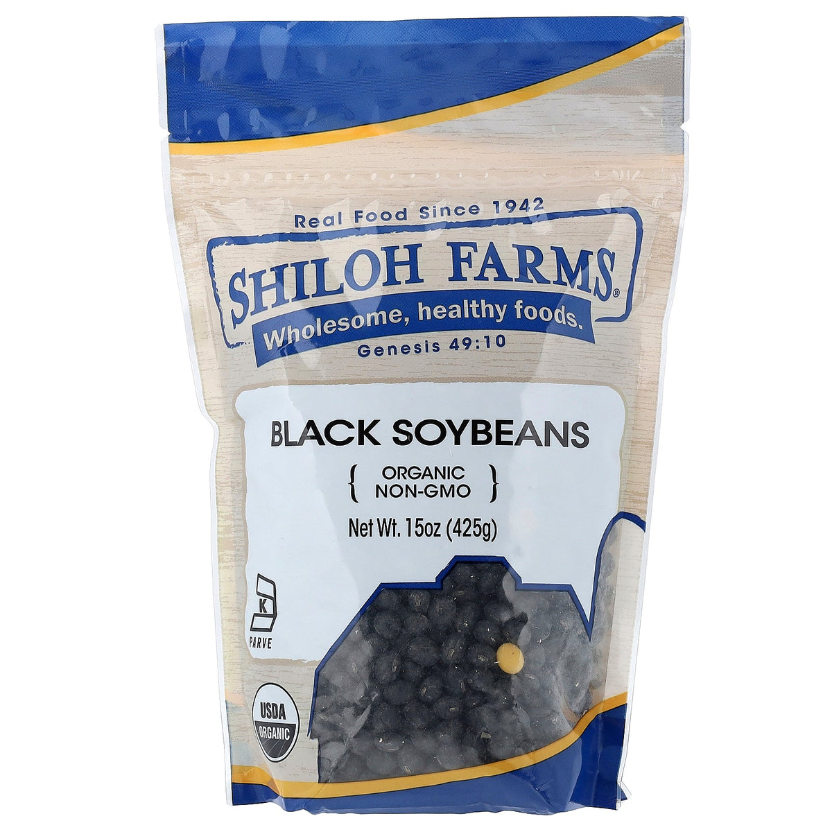 Shiloh Farms, Organic Black Soybeans, 15 oz (425 g)