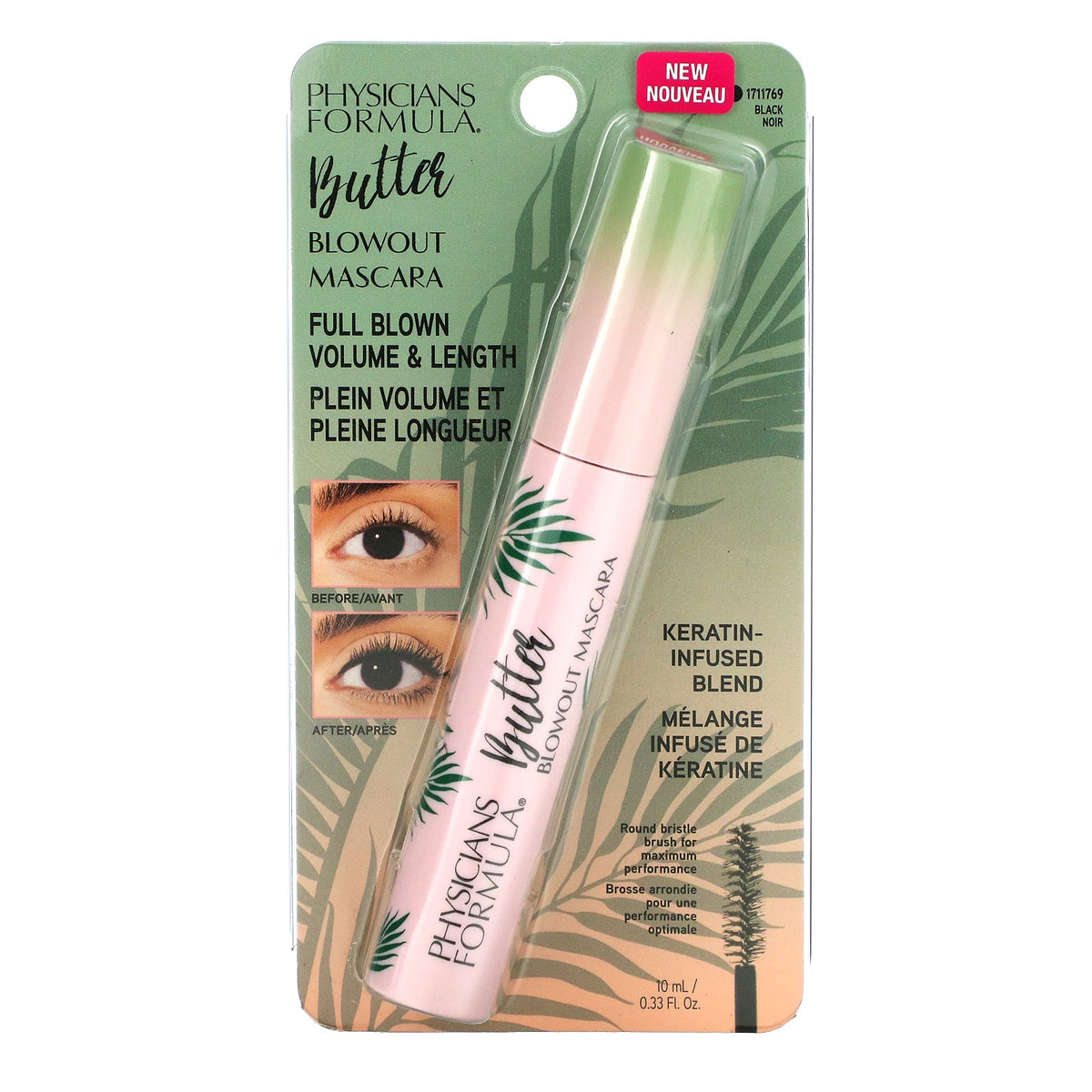 Physicians Formula, Butter Blowout Mascara, 1711769 Black, 0.33 fl oz (10 ml)