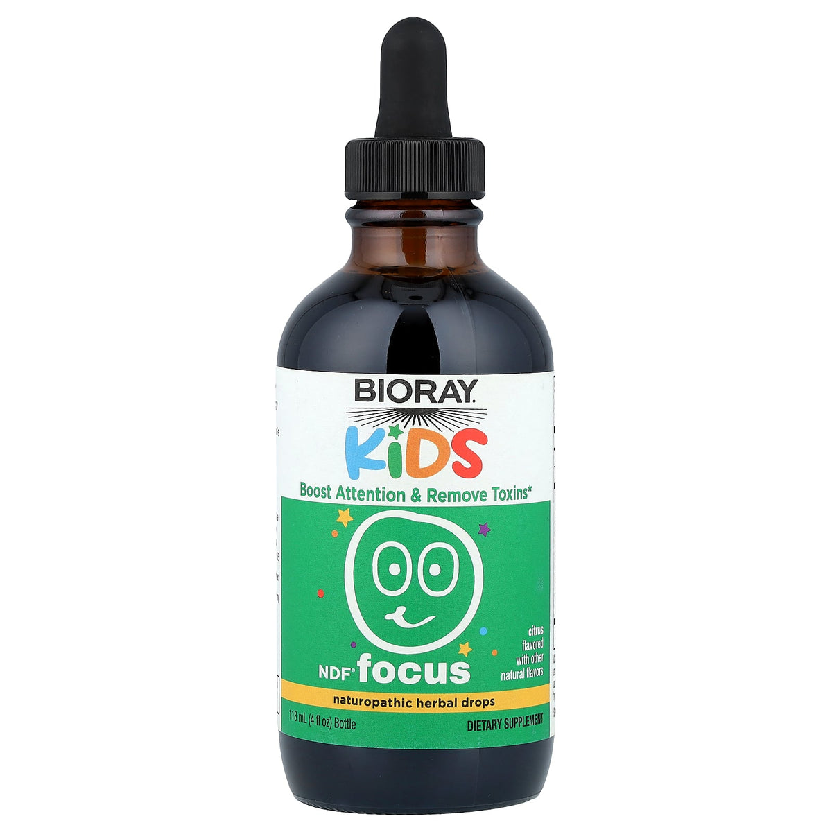 Bioray, Kids, NDF® Focus, Citrus, 4 fl oz (118 ml)