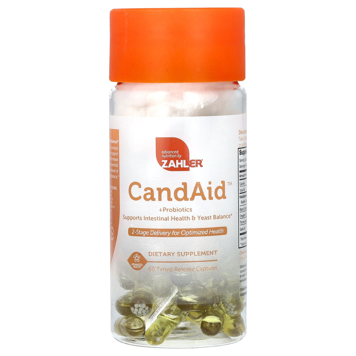Zahler, CandAid™, With Probiotics, 60 Capsules
