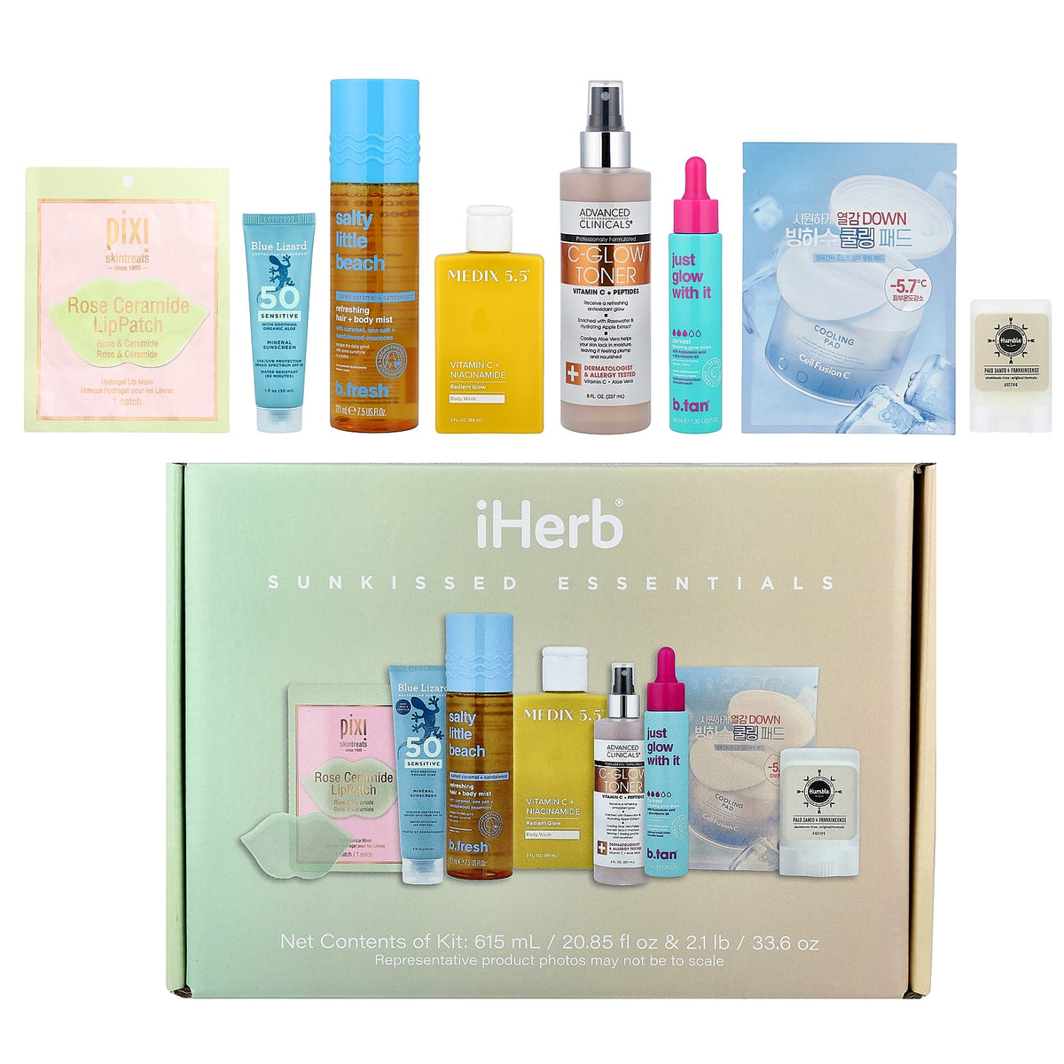 iHerb Exclusive, iHerb® Exclusive, Sunkissed Essentials Kit, 8 Piece Kit