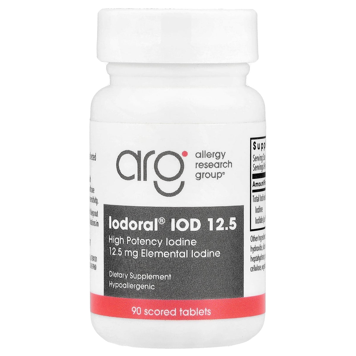 Optimox, Iodoral® IOD 12.5, High Potency Iodine, 90 Scored Tablets