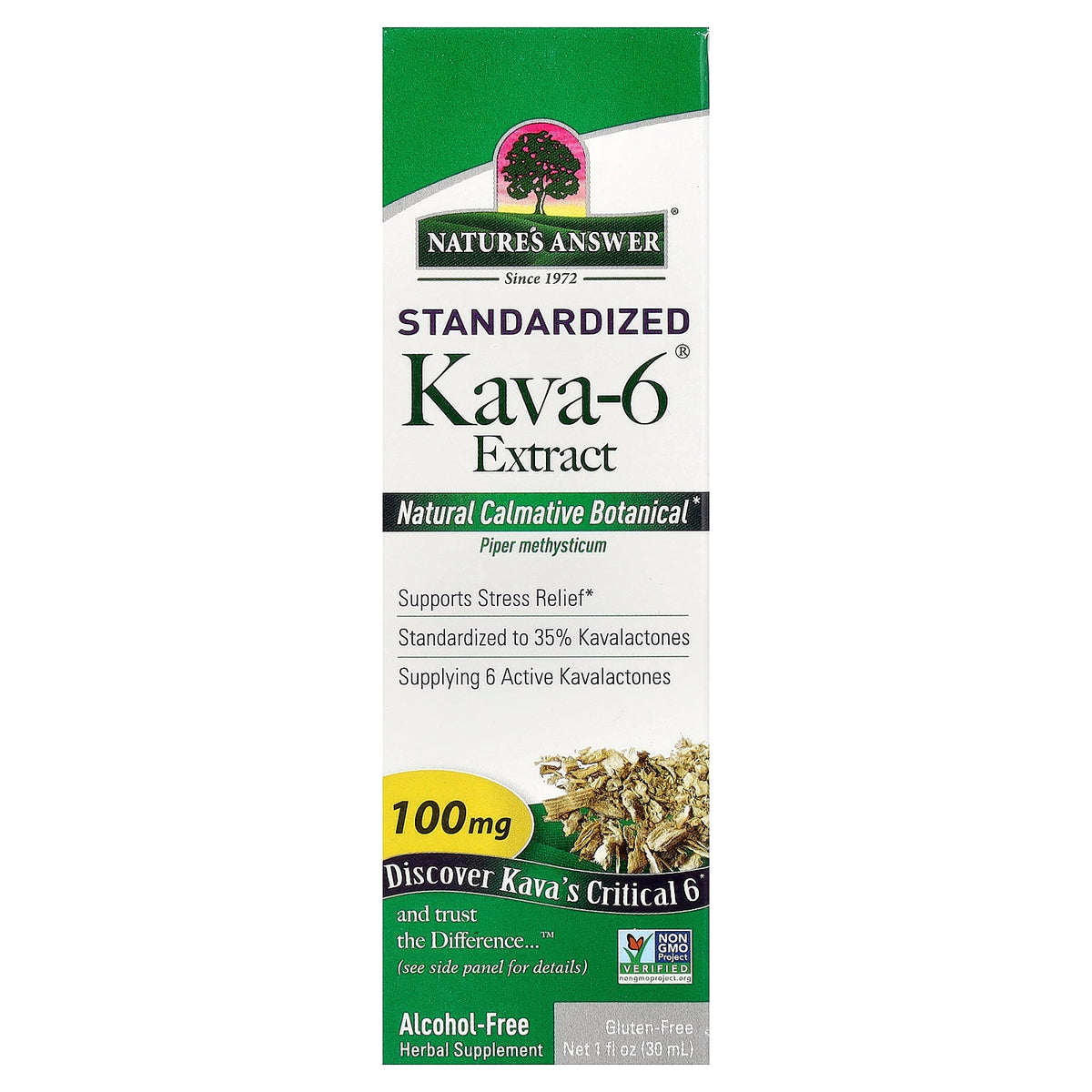 Nature's Answer, Kava-6® Extract, Standardized, Alcohol-Free, 1 fl oz (30 ml)