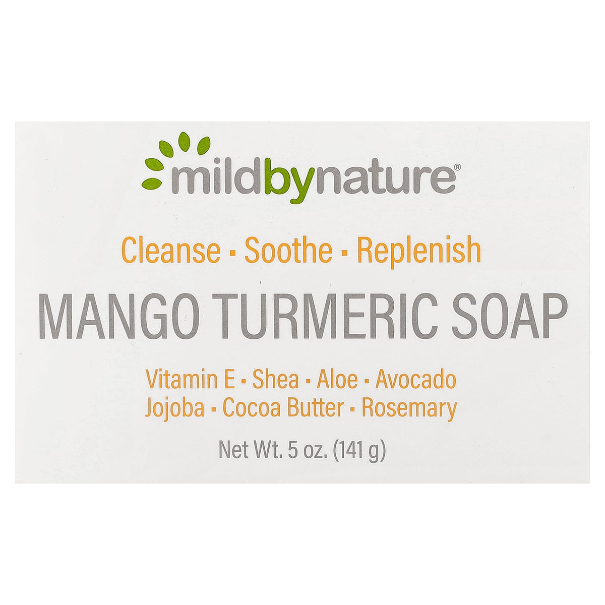 Mild By Nature, Bar Soap, Mango Turmeric, 5 oz (141 g)