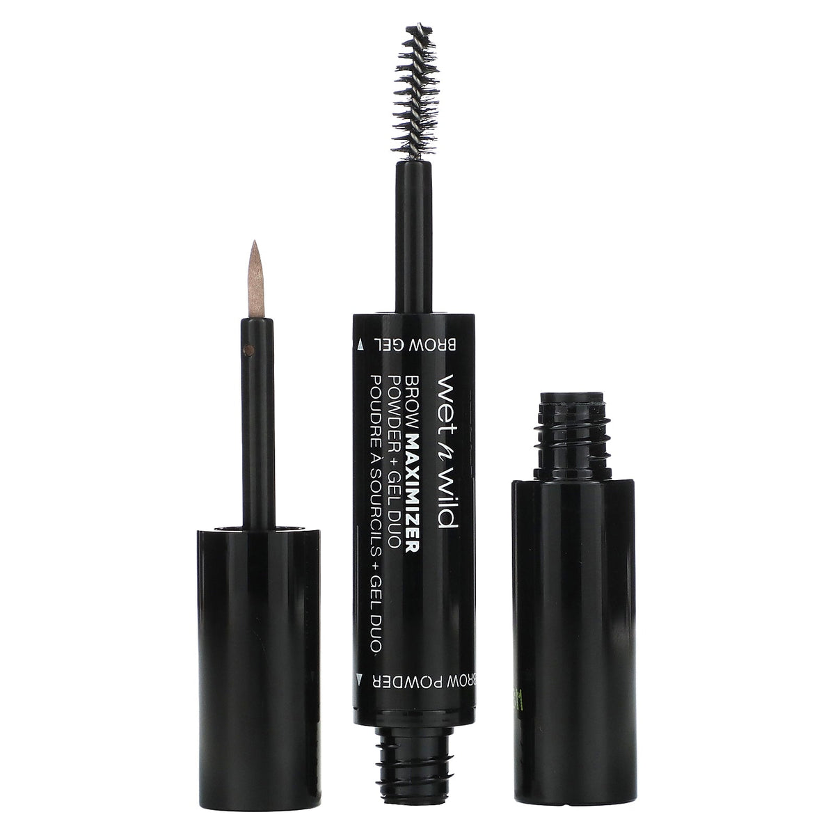 wet n wild, Brow Maximizer, Powder + Gel Duo, 1115504 Neutral Brown, 1 Count