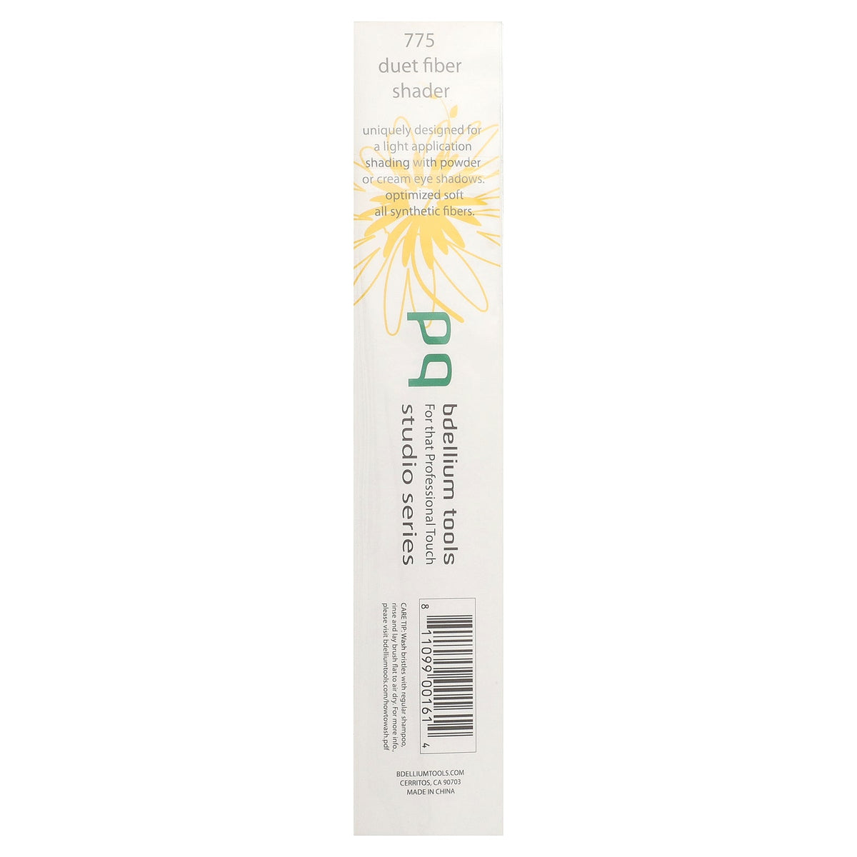 Bdellium Tools, Studio Series, Duet Fiber Shader Brush, Eyes 775, 1 Brush