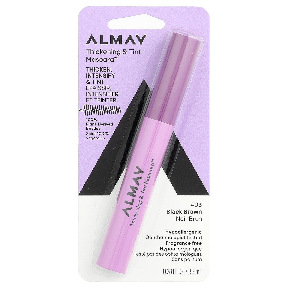 Almay, Thickening & Tint Mascara™, 403 Black Brown, 0.28 fl oz (8.3 ml)
