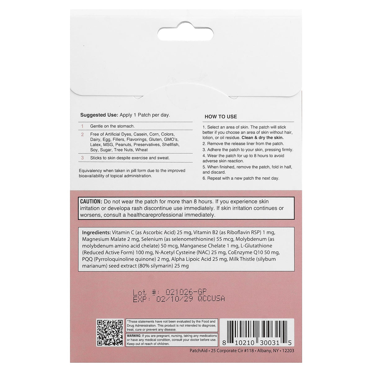 PatchAid, Glutathione Plus Patch, 30 Patches