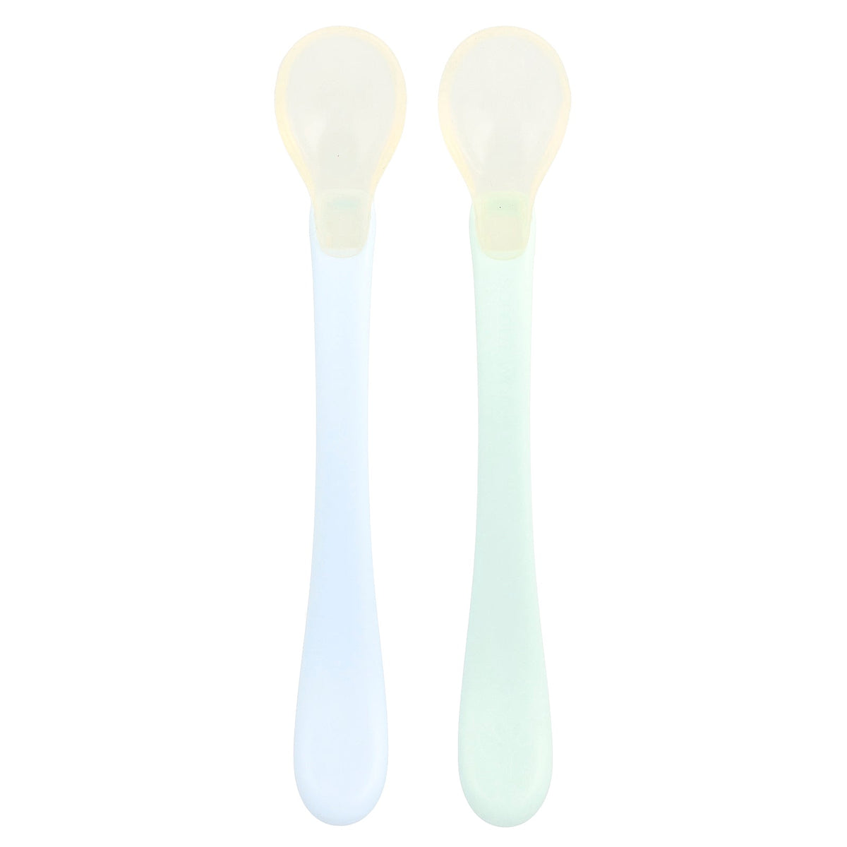 Green Sprouts, Silicone & Sprout Ware®, First Food Spoons, 6+ Months, Light Ealight, 2 Pack