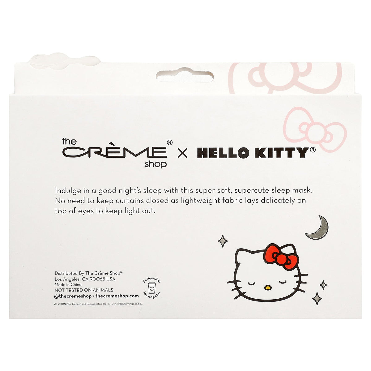 The Creme Shop, Hello Kitty®, 3D Plushie Sleep Eye Mask, 1 Count
