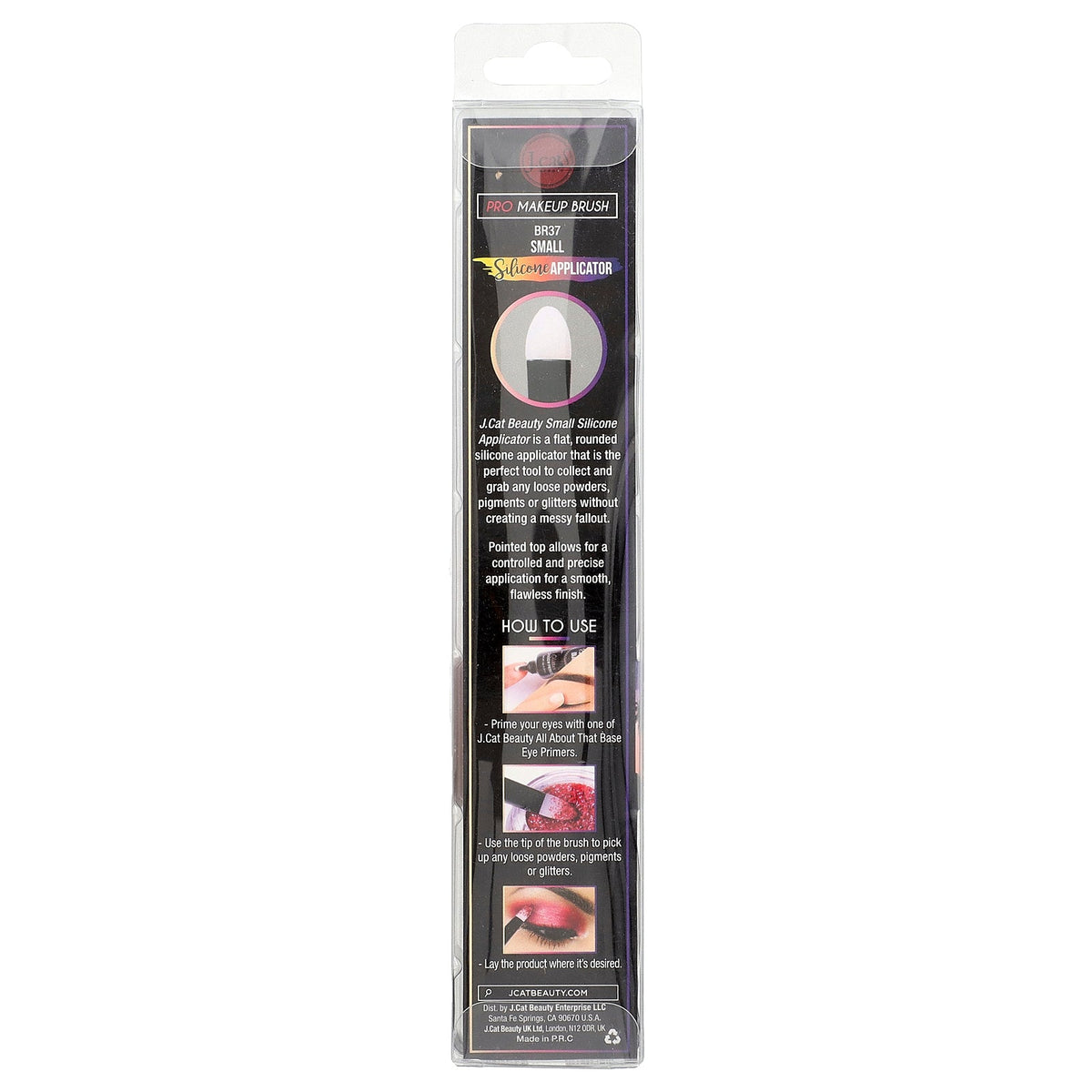 J.Cat Beauty, Pro Makeup Brush, Small Silicone Applicator, BR37, 1 Brush