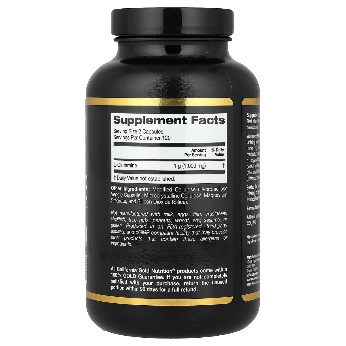 California Gold Nutrition, Sport, L-Glutamine, AjiPure®, 240 Veggie Capsules (500 mg per Capsule)