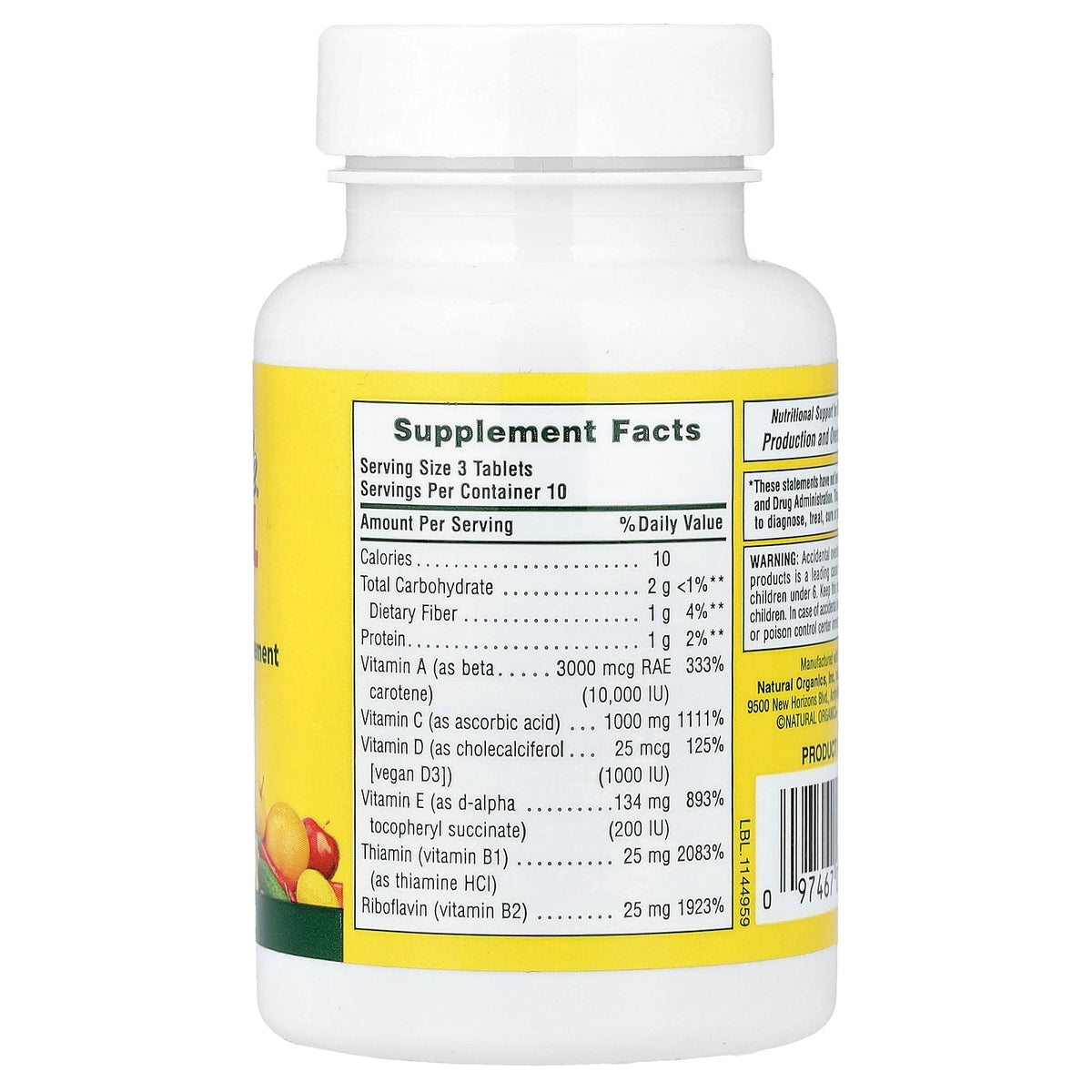 NaturesPlus, Source of Life®, Original Tablets, Multivitamin & Mineral Supplement, 30 Tablets