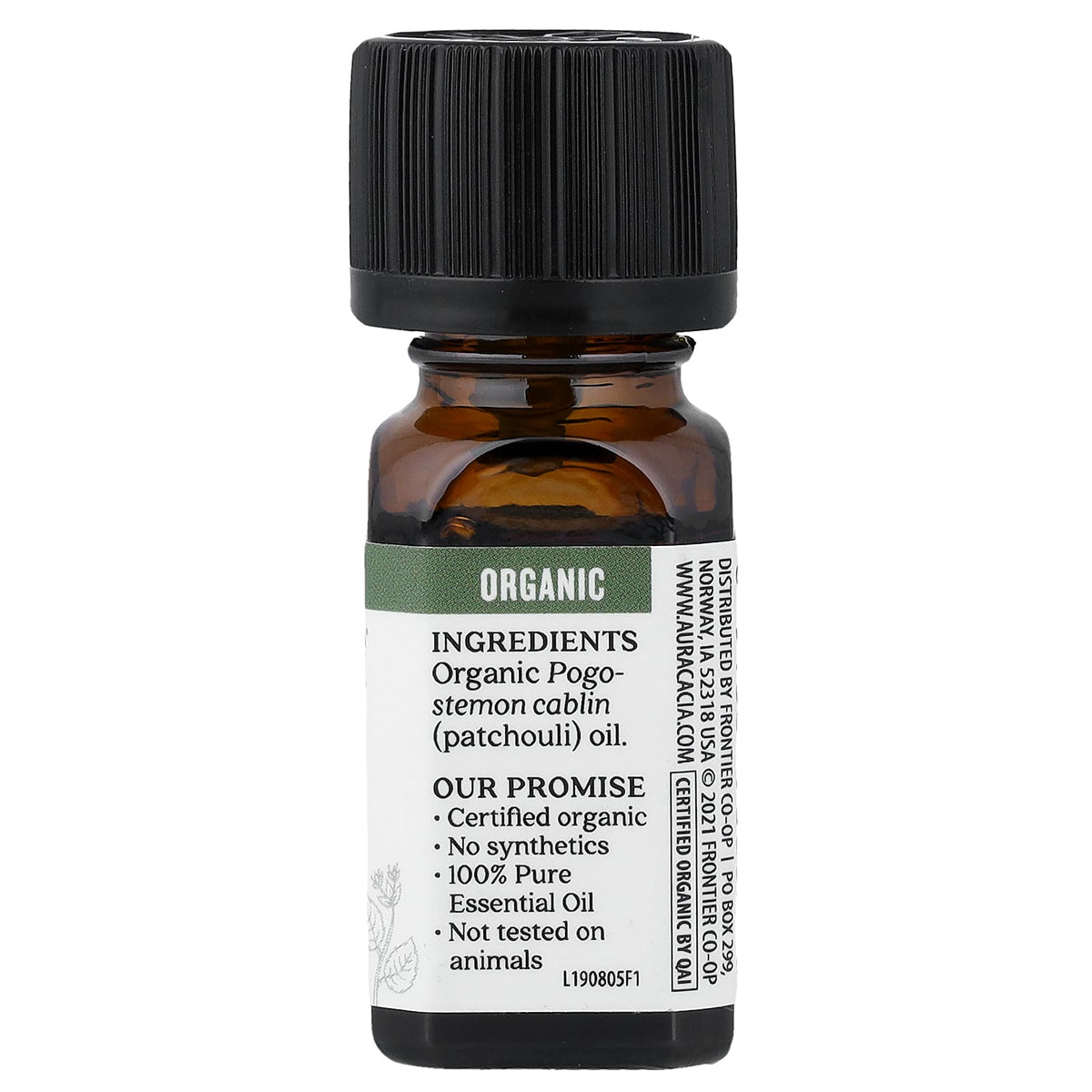 Aura Cacia, Pure Essential Oil, Organic Patchouli, 0.25 fl oz (7.4 ml)