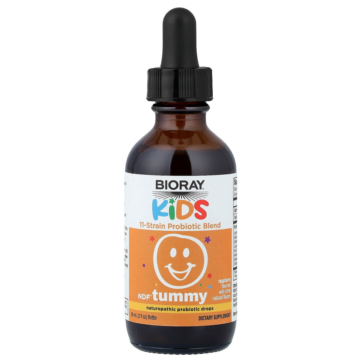 Bioray, Kids, NDF® Tummy, 11-Strain Probiotic Blend, Raspberry, 2 fl oz (60 ml)