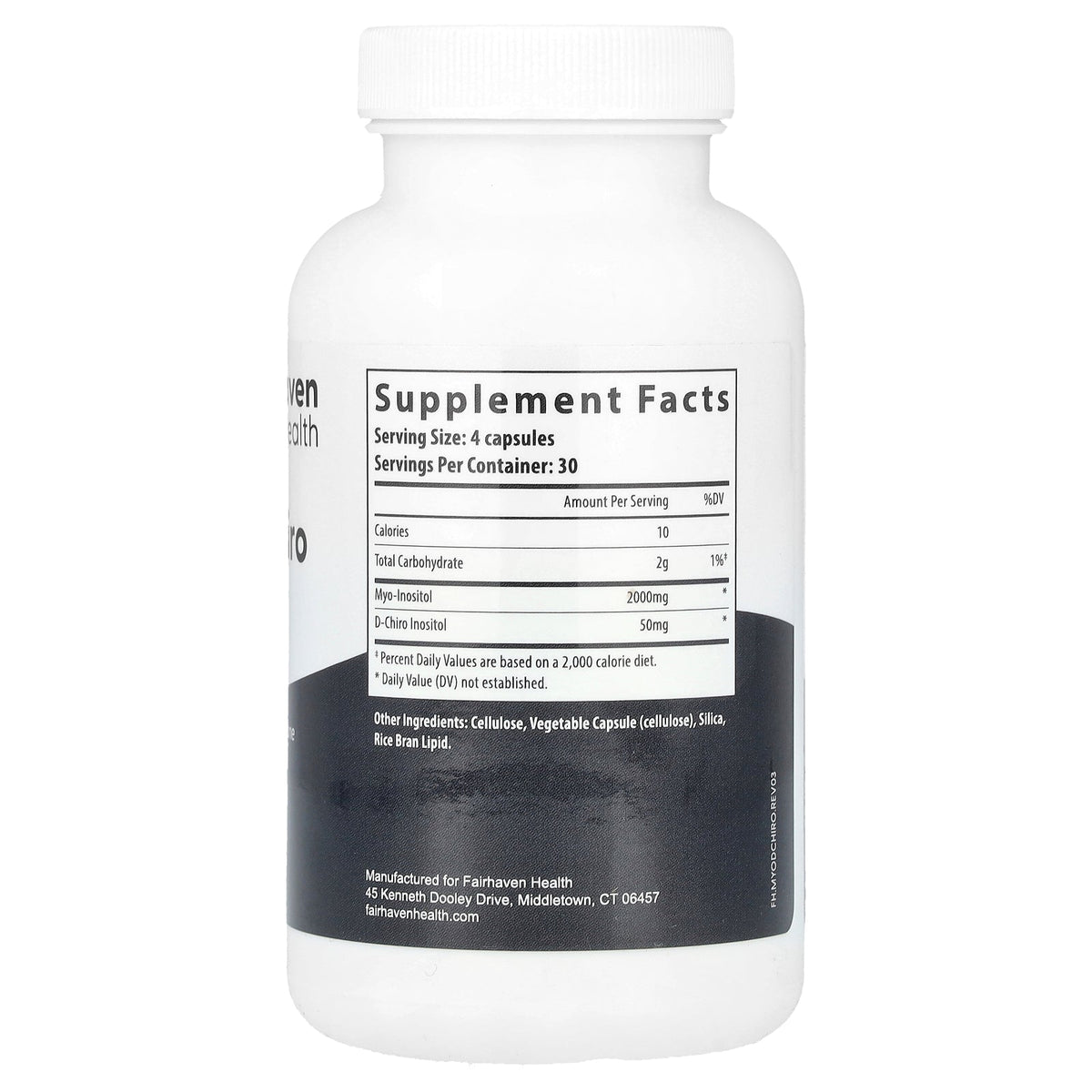 Fairhaven Health, Myo + D-Chiro Inositol, 120 Capsules