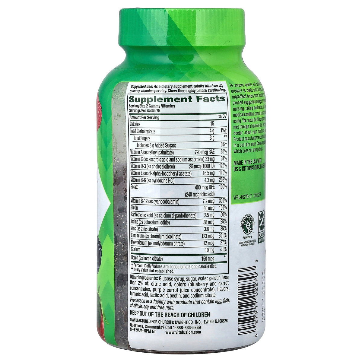 VitaFusion, Men's Multi Gummies, Berry, 150 Gummies