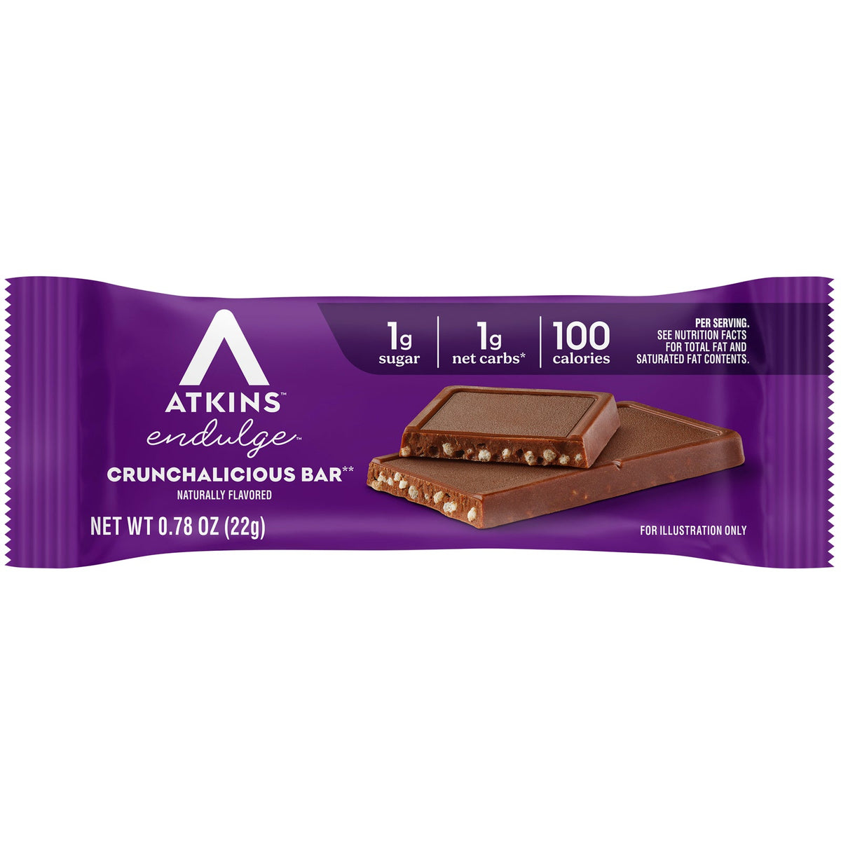 Atkins, Endulge™, Crunchalicious Bar, 5 Bars, 0.78 oz (22 g) Each