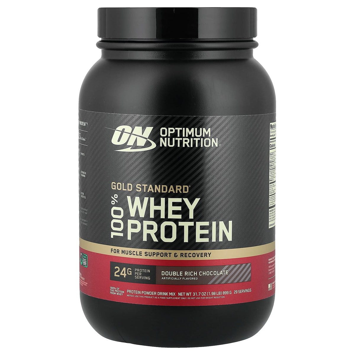 Optimum Nutrition, Gold Standard® 100% Whey Protein, Double Rich Chocolate, 1.98 lb (899 g)