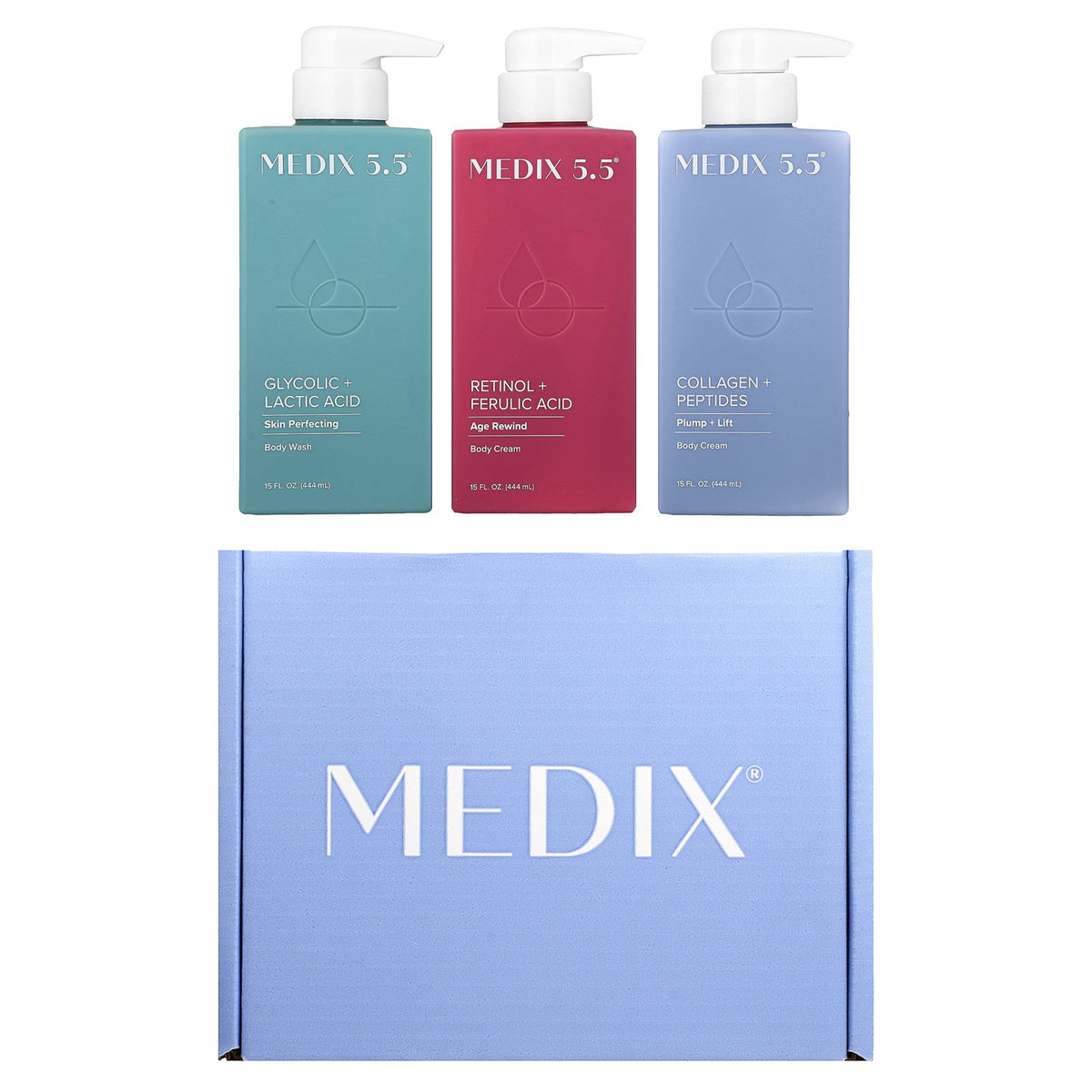 Medix 5.5, Smooth Firm Duel Firming Set, 3 Piece Set, 15 fl oz (444 ml) Each