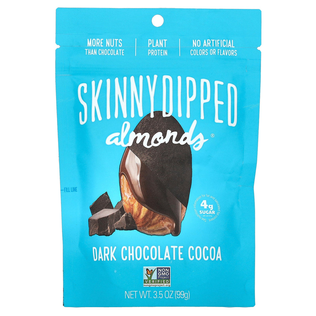 SkinnyDipped, Dark Chocolate Cocoa Almonds, 3.5 oz (99 g)
