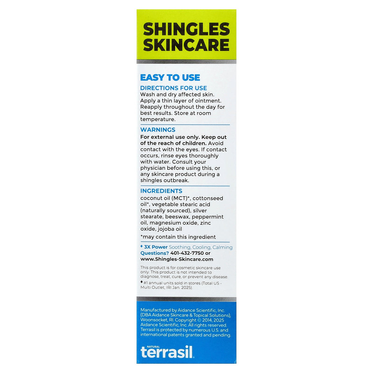 Terrasil, Shingles Skincare, 1.5 oz (45 g)