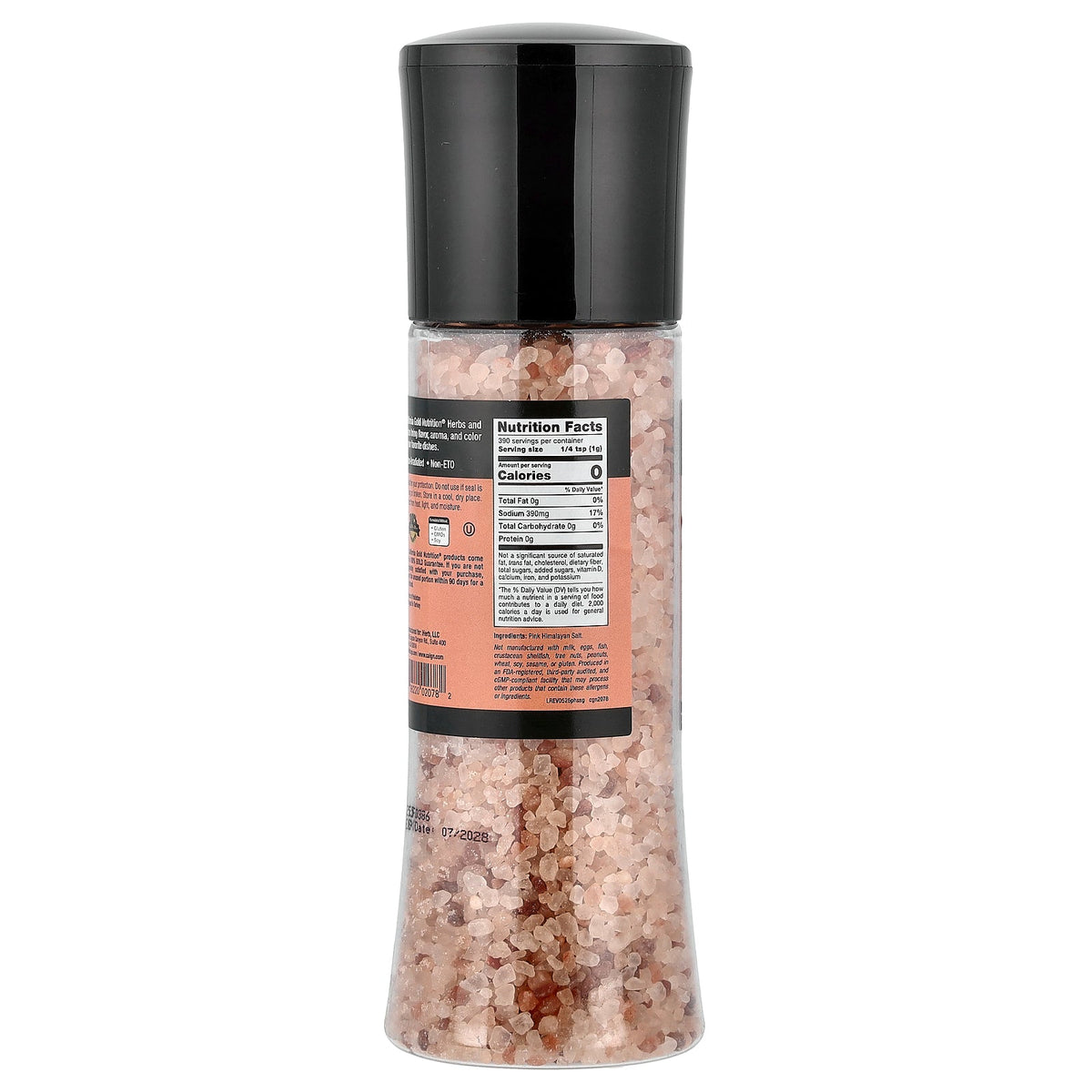 California Gold Nutrition, Foods, Pink Himalayan Salt Grinder, 13.76 oz (390 g)
