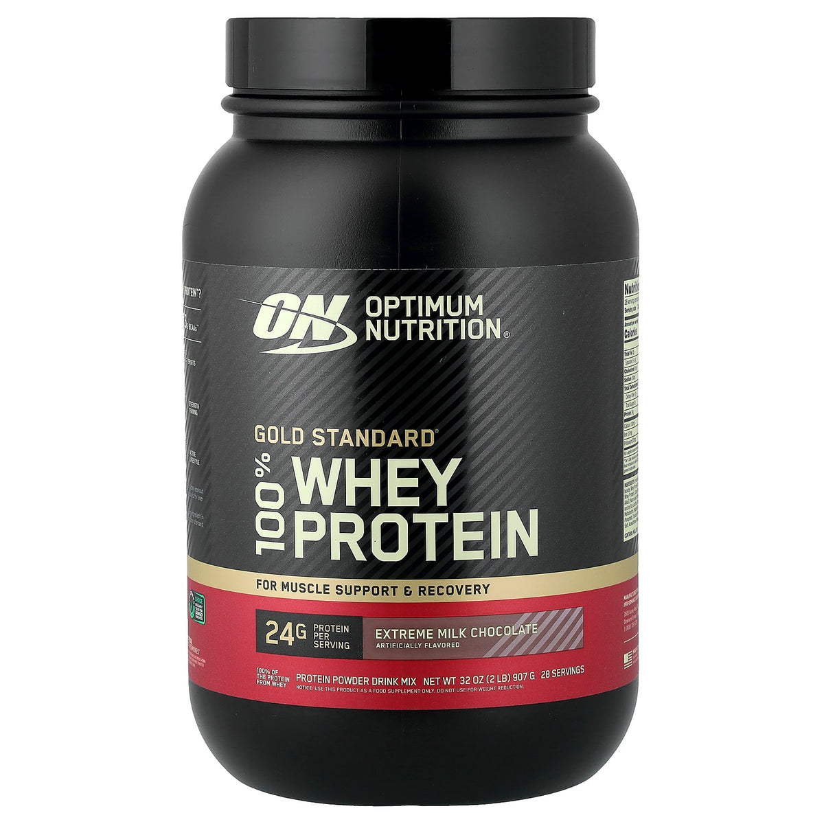Optimum Nutrition, Gold Standard® 100% Whey Protein, Extreme Milk Chocolate, 2 lb (907 g)