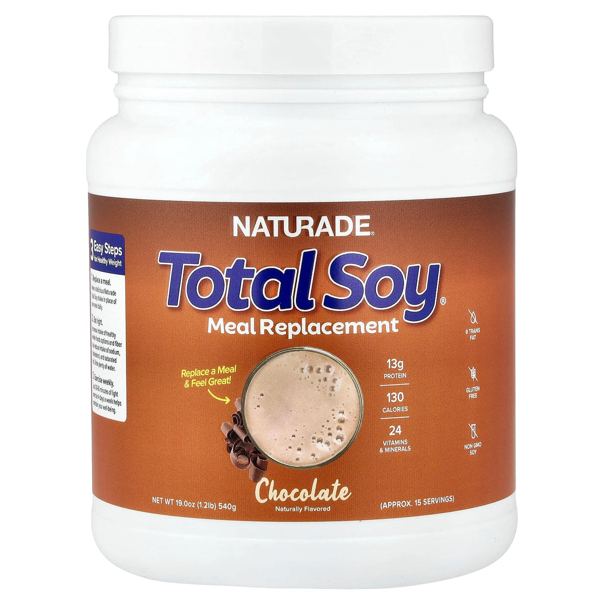 Naturade, Total Soy®, Meal Replacement, Chocolate, 1.2 lb (540 g)