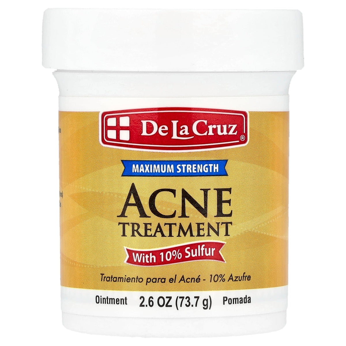 De La Cruz, Acne Treatment Ointment with 10% Sulfur, 2.6 oz (73.7 g)