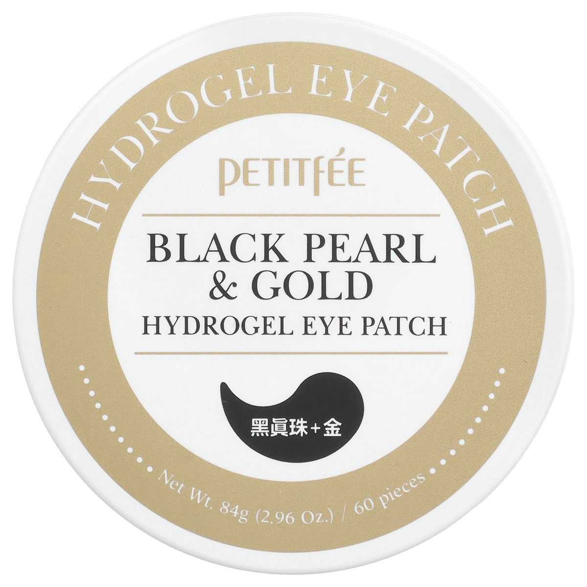 Petitfee, Black Pearl & Gold Hydrogel Eye Patch, 60 Pieces, 2.96 oz (84 g)