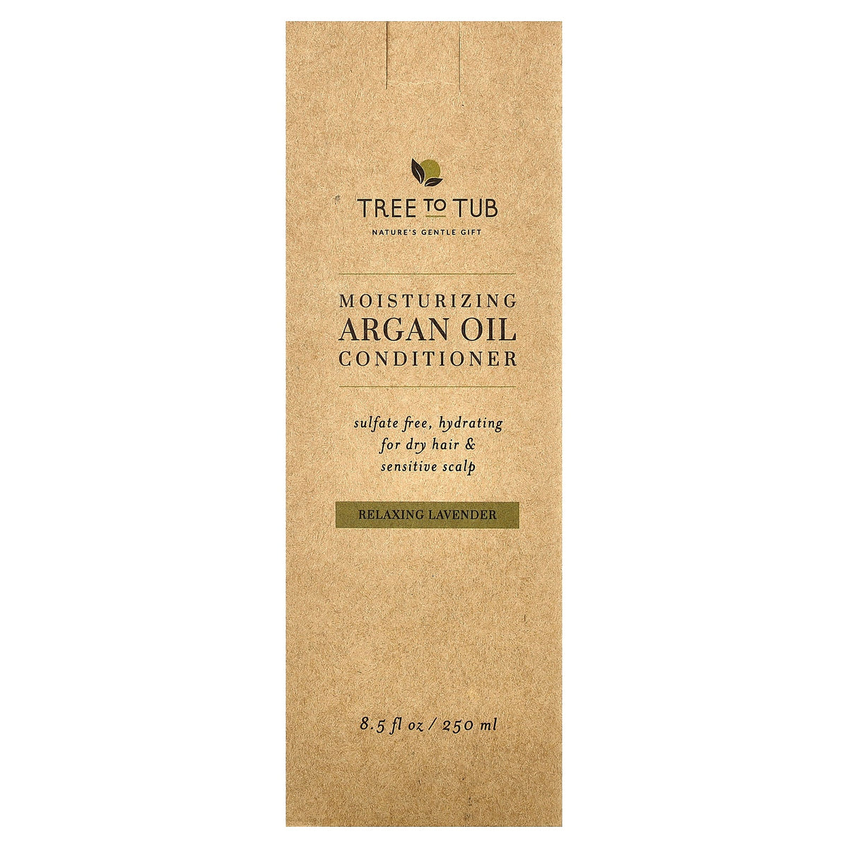 Tree To Tub, Moisturizing Argan Oil Conditioner, For Dry Hair & Sensitive Scalp, Relaxing Lavender , 8.5 fl oz (250 ml)