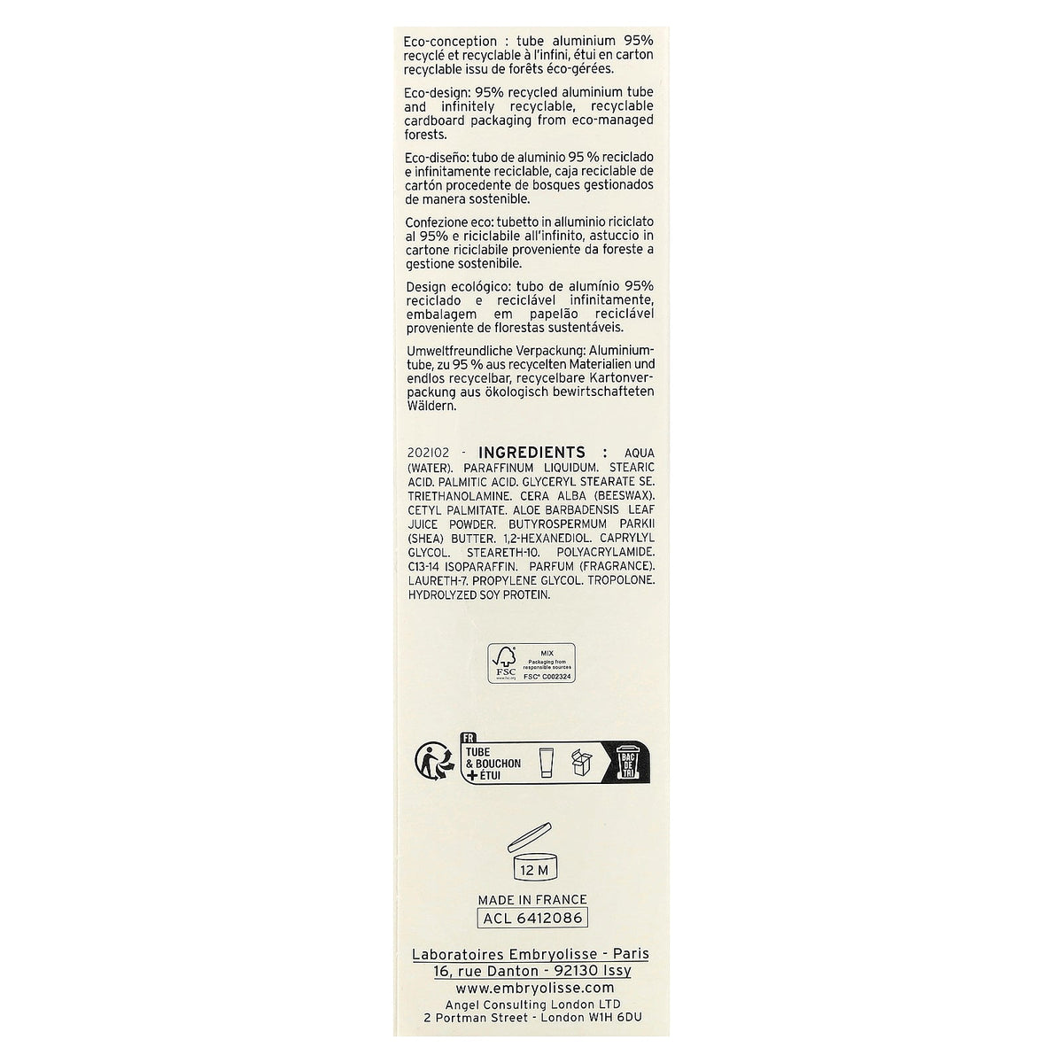 Embryolisse, Multi-Function Moisturizer, 2.54 fl oz (75 ml)