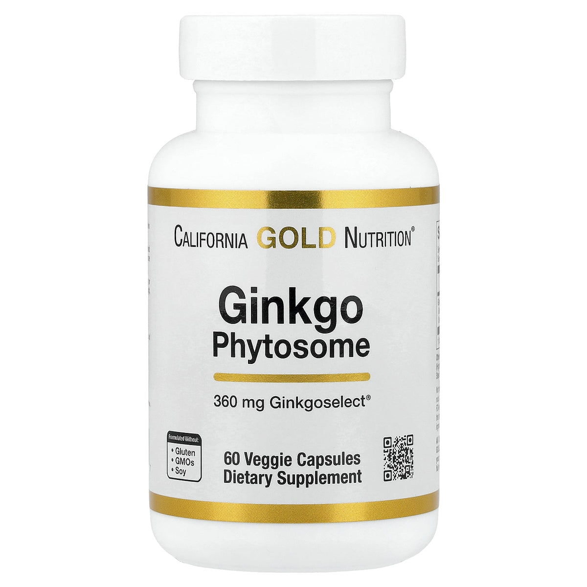 California Gold Nutrition, Ginkgo Phytosome, 360 mg, 60 Veggie Capsules
