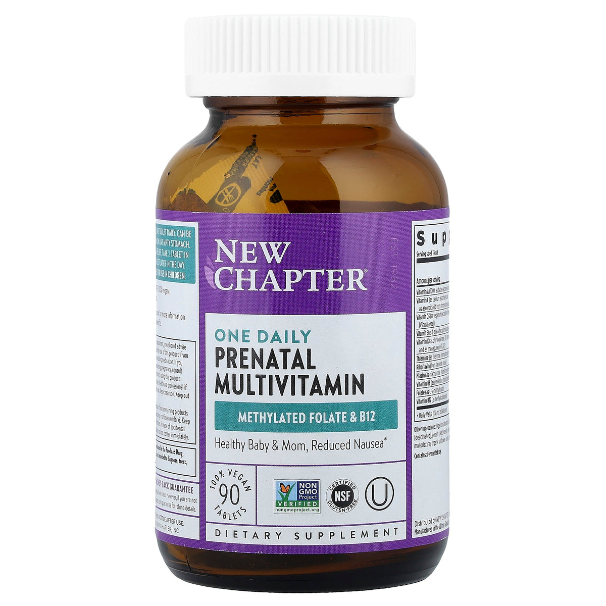 New Chapter, One Daily Prenatal Multivitamin, 90 Vegan Tablets